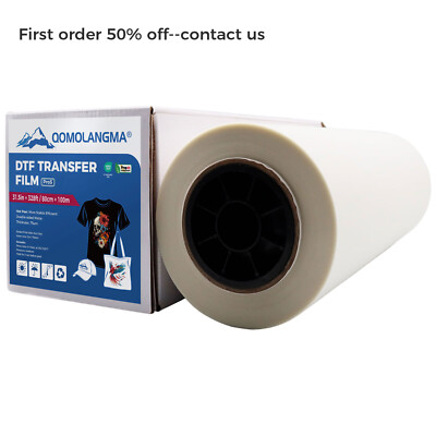 Instant Hot Peel 31.5in x 328ft DTF Transfer Film Premium Roll Double sided