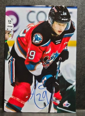 HIROKI GOJSIC SIGNED 4x6 PHOTO KELOWNA ROCKETS/ PREDATORS 2024 3RD RD'ER (C)