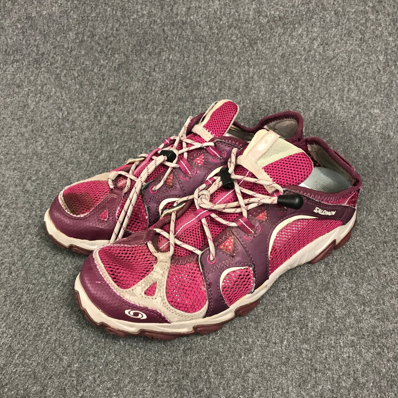 Scarpe da trekking Salomon Contagrip viola da donna taglia 8 sneakers per tutti i terreni