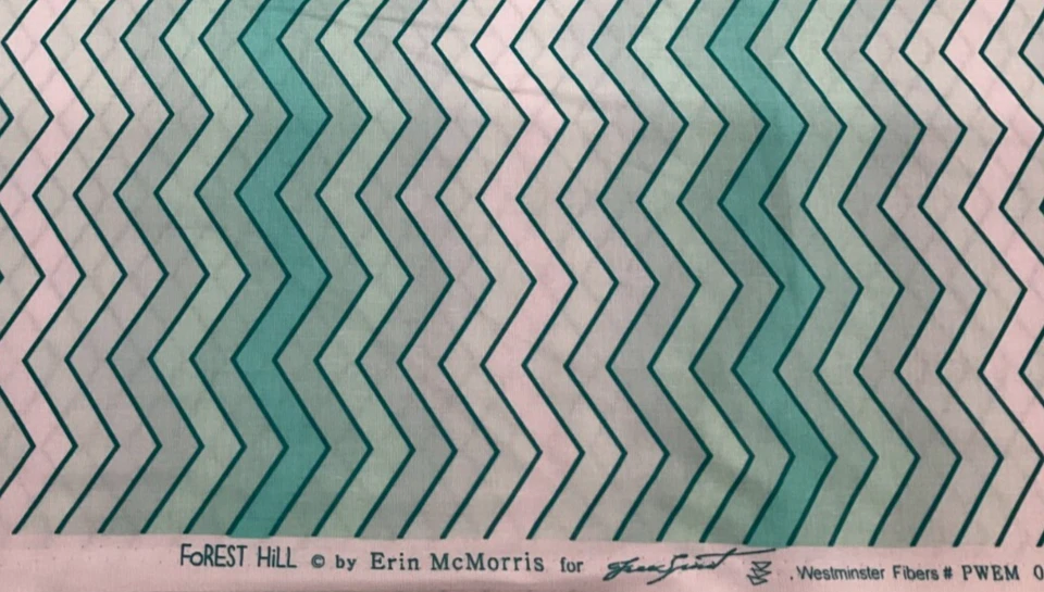 FREE SPIRIT FABRICS - FOREST HILL #PWEM058-WAVE HILL-MINT BY ERIN McMORRIS- BTY - Image 2 of 3