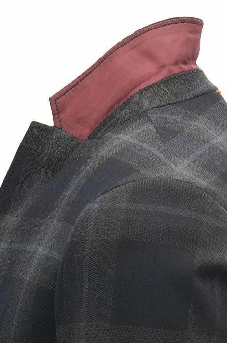 HUGO BOSS Chaqueta Slim Fit En Tejido A Cuadros Modelo Benestretch8_BS 50371946 - Imagen 4 de 4
