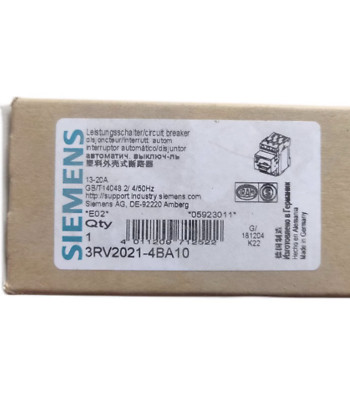 SIEMENS 3RV2021-4BA10 Circuit Breaker 13-20A NEW