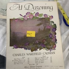 At Dawning  I Love You  Charles Wakefield Cadman High Voice 1906 Sheet Music  dd