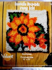 Latch Hook Rug Kit  7544 Sunflower Design by Valiant 13 X 13