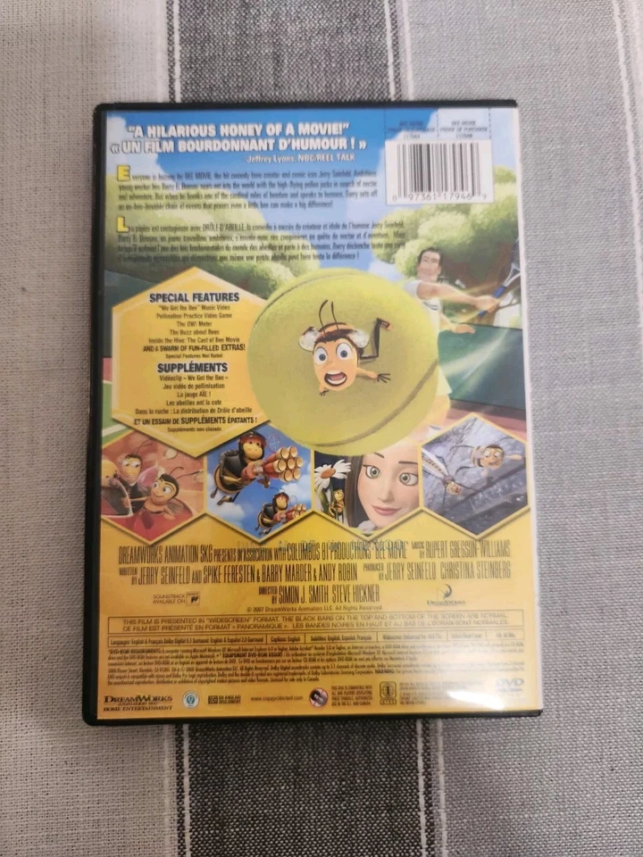Bee Movie DVD Jerry Seinfeld Renée Zellweger DreamWorks 2007 - Image 2 of 4
