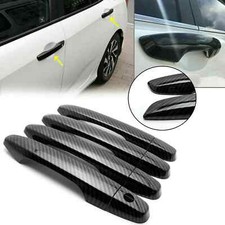 For 2012-2015 Honda Civic Carbon Fiber Look 4dr Handle Covers Wo Smartkey Hole