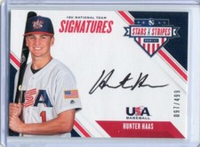 2020 Stars and Stripes 18U Team Signatures Hunter Haas Auto 97/499