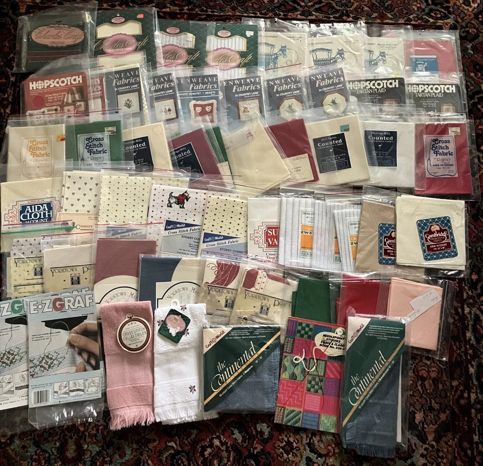 CHARLES CRAFT, ZWEIGART, REGENCY, YORKTOWN, FLAMINGO You Pick! Aida Cross Stitch Fabric Charles Craft, Zweigart, Regency, FREE SHIP