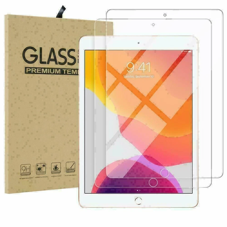 2 Pack Screen Protector Tempered Glass For Apple iPad Air 9.7 10.2 Pro 10.5 Mini - Image 2 of 2
