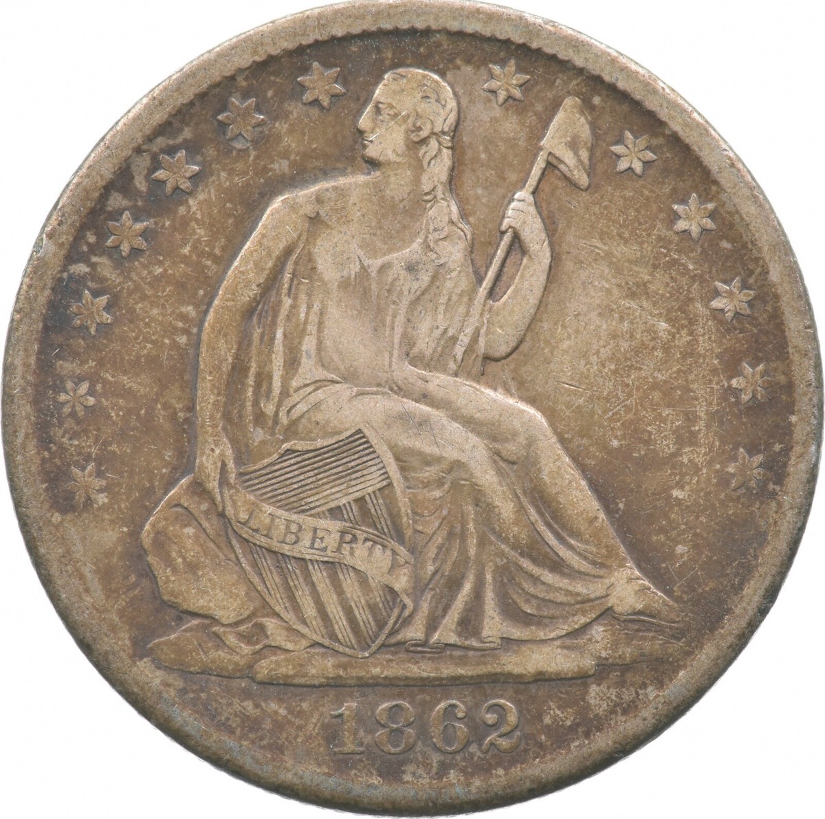 1862-S Seated Liberty Half Dollar *4702 | eBay