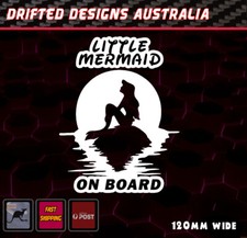 Little Mermaid On Board - baby on Board White Decal