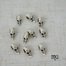10 Pieces Sharp Skull Beads Spacer Breads Jewelry Accessories Tibetan Silver
