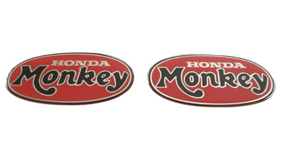 Tank Emblem Set Honda Monkey Z50A Gel Selbstklebend 2 Stück Orange