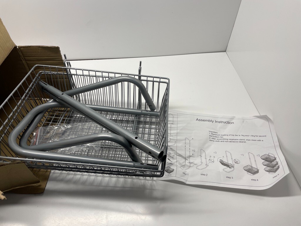 Argos Home Vegetable Stand 3 Tier Kitchen Stacking Food Storage Basket