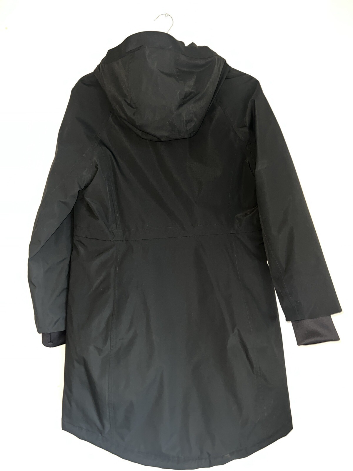 M&S Womens GOODMOVE Waterproof Hooded Longline Parka Coat Black UK 12
