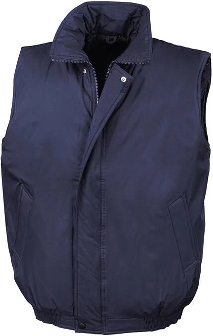 Mens Outdoor Padded Gilet Navy - Result R113 size M and L