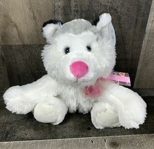 Super Soft Gray and White Husky Puppy Dog Wolf Plush Stuffed Animal 9" Hugs
