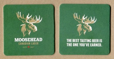 MOOSEHEAD, ESTd 1867 Canadian Lager BEER MAT COASTER SOUS-BOCK