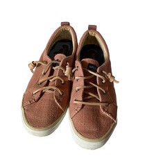 SPERRY Women's Sz 7 crest vibe Coral slip on Sneaker low top lace up comfortable