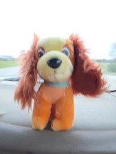 Vintage Disney "Lady and the Tramp" Plush 6" Stuffed Dog Figure W/ Tag A3