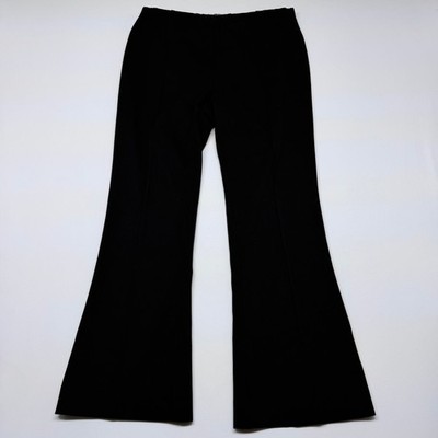 Elliott Lauren Womens Black Pull On Flare Leg Pants Size 12 Stretch Trousers