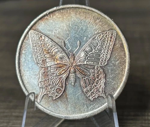 VINTAGE GOLDEN STATE MINT (GSM) BUTTERFLY FINE SILVER ROUND
