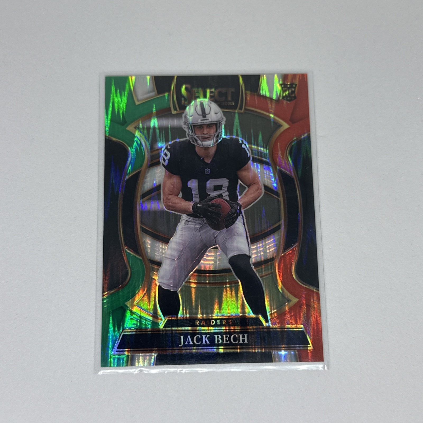 2025 Panini Select Football - Jack Bech - Concourse RC Green and Red Shock