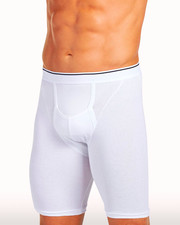 2-pack JOCKEY Midway Long-leg Boxer Briefs SIZE MEDIUM New In Package WHITE