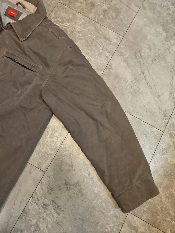 Chaqueta Mossimo GRANDE Gris Acolchada Aislada Trabajo Tareas Grunge Y2K Granero De Colección Foto 3 de 4