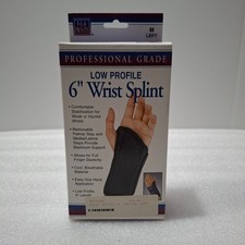 FLA Low Profile 6" Wrist Splint Left Hand Black Medium New In Box