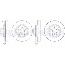 2x DELPHI BREMSSCHEIBEN 300mm VOLL HINTEN passend für AUDI A4 A5 A6 A7 Q5 |