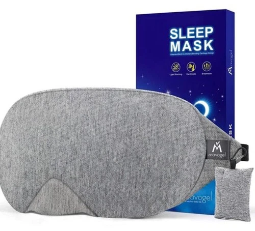 Mavogel Cotton Sleep Mask Light Blocking Soft Comfortable Night Eye Mask, Pouch