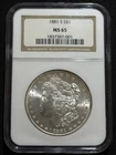 New Listing1881 S - Morgan U.S. Silver Dollar $1 Coin - Vintage - NCG MS65 - Clean & Toned