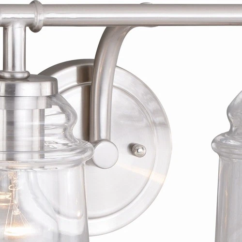 Toledo 4-Light Bathroom Light in Industrial Style 8.25 Inches Tall and 30.5 - Picture 4 of 9