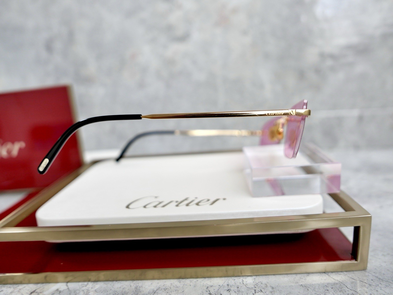 Authentic Cartier Rimless Titanium Sunglasses Eye… - image 5
