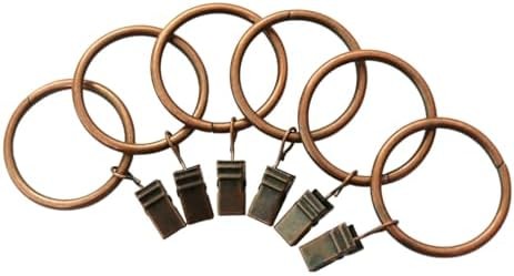 Metal Curtain Rings with Clips 1.5 Inch