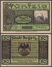Poland - Arys, 50 Pfennig, 1920, UNC