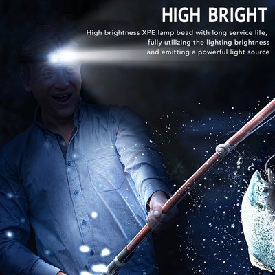 LED Headlamp White And Red Light High Bright Motion Sensing USB Rechargeable SET