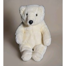 VINTAGE Russ Berrie SNOWY Stuffed Animal White Polar Bear Winter Soft Nose RARE