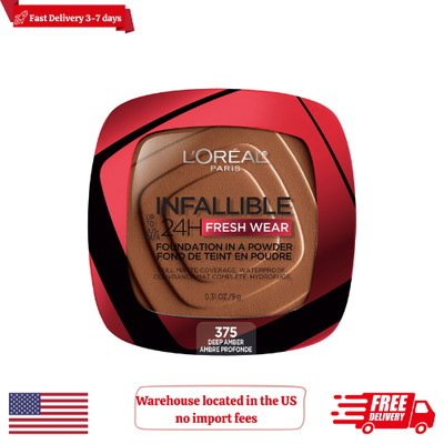 L'Oreal Paris Infallible Up to 24H Fresh Wear in a Powder, Matte Finish, Deep Am