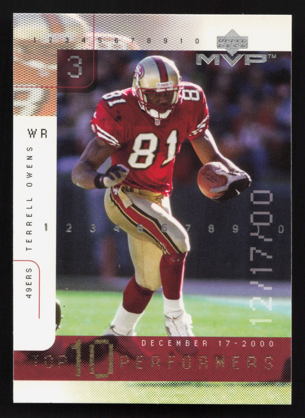 2001 Upper Deck MVP #TOP3 Terrell Owens Top 10 Performers