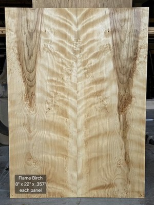 Flame Birch Wood Electric/Bass Guitar Drop Top Set