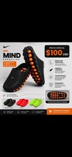 Nike Mind Sandalias Men's Slide Sandals Slip-On Red/Orange Synthetic US 8 Logo