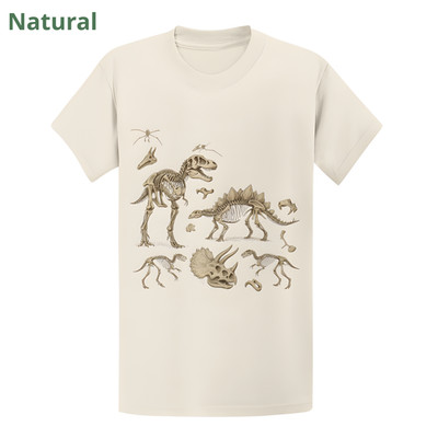 Vintage Dinosaur Skeleton T-Shirt - Retro Dino Lover Tee- Gift for Friend