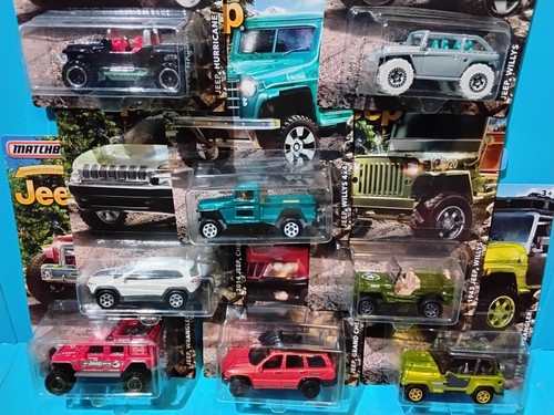 2016 MATCHBOX JEEP 75th ANNIVERSARY SET OF 8 WILLYS WRANGLER CHEROKEE HURRICANE - Picture 2 of 20