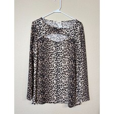 bibi womens cheetah print long sleeve size M