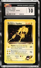 2000 Pokemon Gym Challenge Rocket's Zapdos Holo CGC 10 #15/132 on eBay