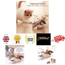 Cat Toy - Chirping Flapping Bird Plush for Cats - Touch Activation