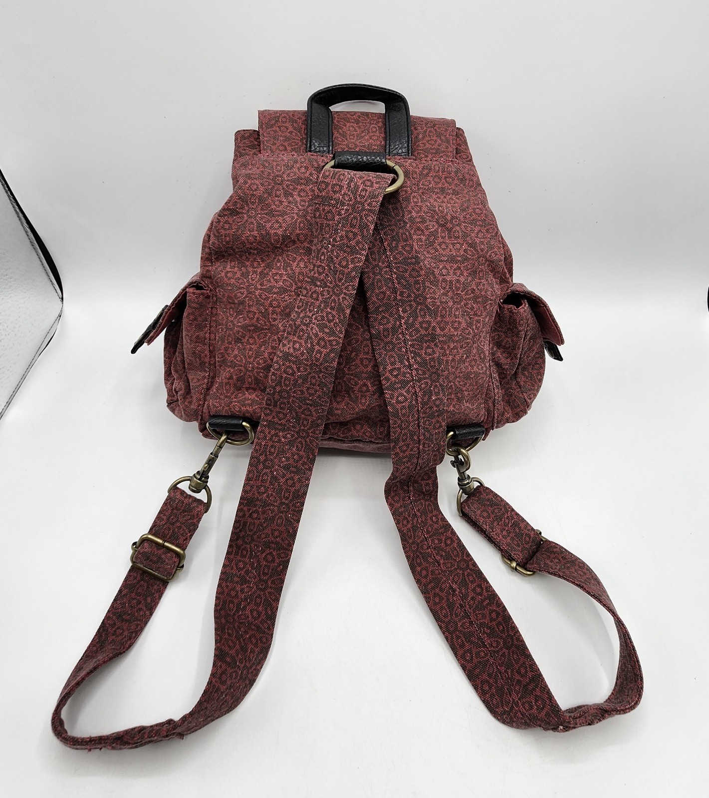 ROXY 100% Cotton Drawstring Backpack Pre-owned - image 6