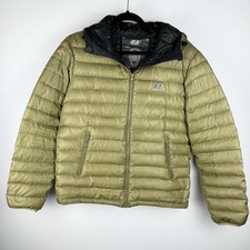 VTG Y2K 55DSL Diesel Army Green Down Puffer Jacket Mens M Quilted Hooded RARE